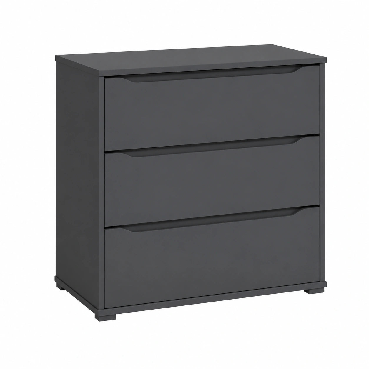 Cassettiera Moderna Antracite con 3 Cassetti, 48x77.6 cm, per Camera da Letto