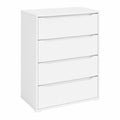 Cassettiera Bianca Ruben per Camera da Letto, 48x101.6 cm, Spaziosa per Indumenti e Accessori
