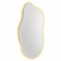 Specchio LED 45x100 cm con Luce Calda, Design Asimmetrico per Casa