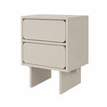 Comodino Selsey Wuwu con 2 Cassetti e Apertura Sferica, Grigio/Beige