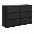 Cassettiera Moderna con 6 Cassetti per Camera da Letto e Soggiorno, Nero, 100x39x78.5 cm