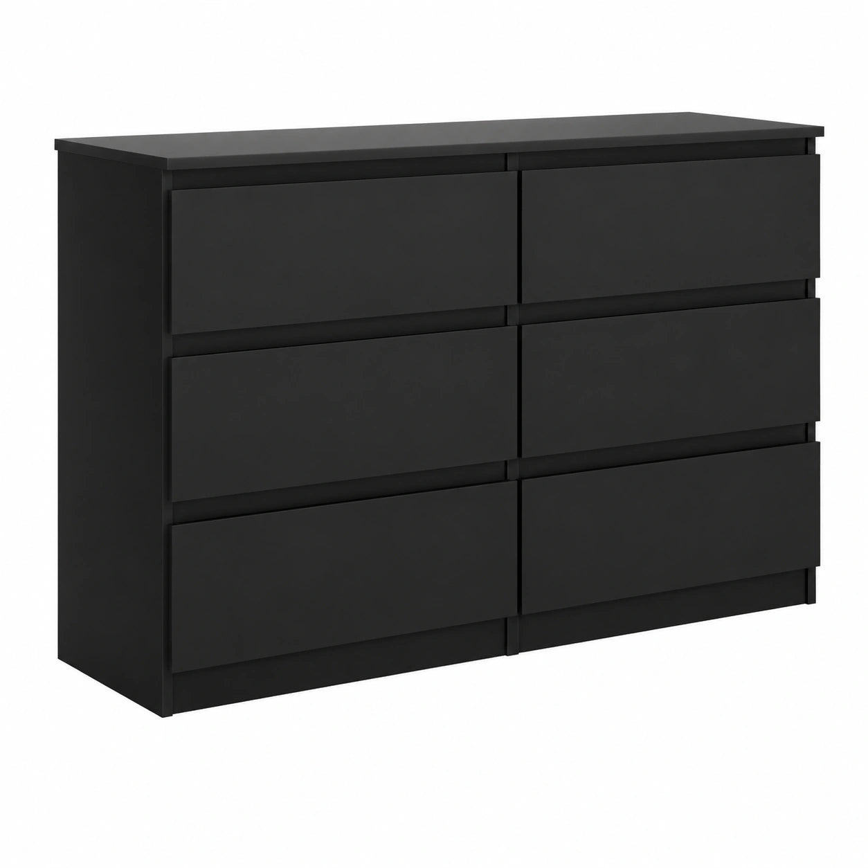 Cassettiera Moderna con 6 Cassetti per Camera da Letto e Soggiorno, Nero, 100x39x78.5 cm