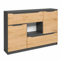 Cassettiera Moderna Ruben in Rovere Dorato, 120x84 cm, per Camera da Letto e Uso Quotidiano