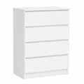 Cassettiera Moderna a 4 Cassetti, 60x99x40 cm, Bianco e Rovere Sonoma