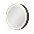 Armadietto per medicinali rotondo 30'' LED antiappannamento con specchio illuminato, dimmerabile per bagno