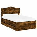 Letto Moderno in Rovere con Cassetti e Testiera Integrata, 90x190 cm