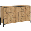 Cassettiera in Rovere Hatto con 7 Cassetti, 139.8x80.2 cm